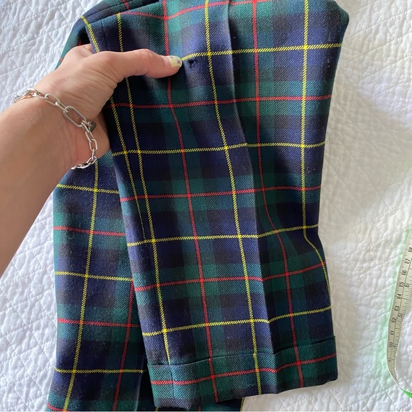 Vintage Escada Wool Plaid Pants - Picture 5 of 10